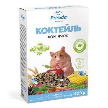 Корм Природа Коктейль Хом&rsquo;ячок для хом&rsquo;ячків та інших дрібних гризунів 500 г PR740046 фото