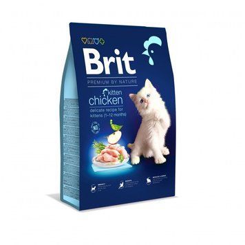 Корм сухий Brit Premium by Nature Cat Kitten для кошенят з куркою 8 кг 171866 фото