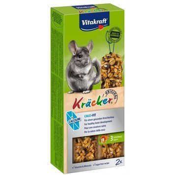 Ласощі Vitakraft Kracker Original Calci Fit крекер для декоративних гризунів і шиншил з кальцієм 2 шт/уп 25062 фото
