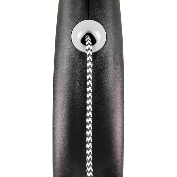 Повідець-рулетка Flexi для собак Black Design трос чорна розмір M 5 м/20 кг FL 033401 фото