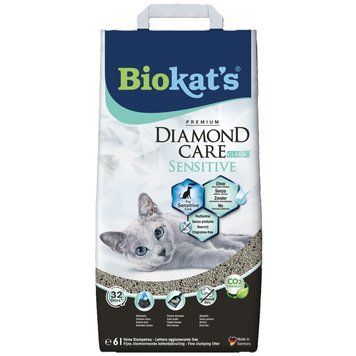 Наповнювач бентонітовий Biokats для котячого туалету Dimond Care Sensitive Classic 6л G-613901 фото