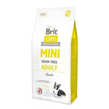 Корм сухий Brit Care Grain Free Mini Adult Lamb для дорослих собах мініатюрних порід з ягням 7 кг 170772/0121 фото