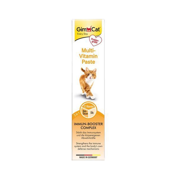 Набір паст GimCat KOMBI-PACK Multi-Vitamin + Malt-Soft Extra для котів для імунітету та виведення грудок шерсті 2х20г G-490045 фото