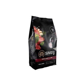 Корм сухий Savory Small Breed rich in Fresh Turkey and Lamb для дорослих собак малих порід до 10 кг зі свіжим ягням та індич 30365 фото