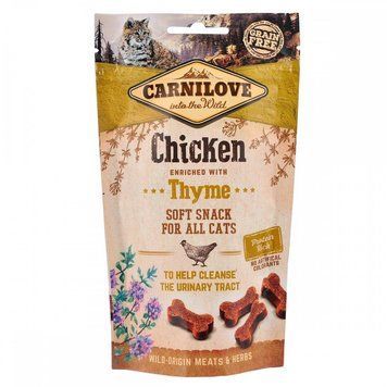Ласощі Carnilove Cat Semi Moist Snack Chicken with Thyme для котів для здоров я сечовивідних шляхів з куркою та чебрецем 50 111376/7212***** фото