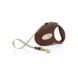 Повідець-рулетка Flexi для собак Leather стрічка темно-коричнева розмір М 5 м/25 кг ELG.210.DB LED.12 фото 1