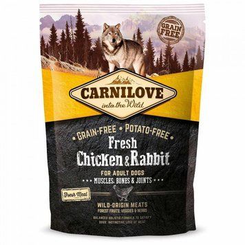 Корм сухий Carnilove Fresh Chicken and Rabbit for Adult dogs для дорослих собак усіх порід з куркою та кроликом 1,5 кг 170867/7502***** фото