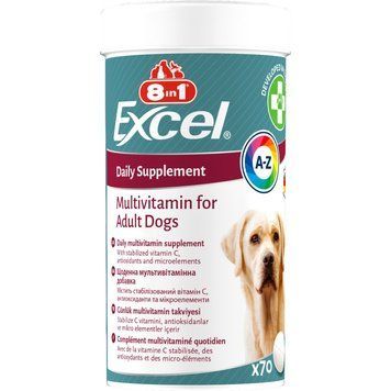 Вітаміни 8in1 Excel Multi Vitamin Adult для дорослих собак мультивітамін 70 шт 661821 фото