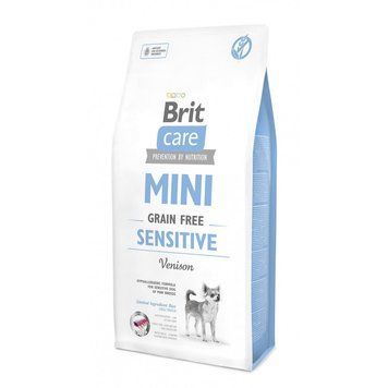 Корм сухий Brit Care Grain Free Mini Sensitive для собак мініатюрних порід з чутливим травленням з олениною 7 кг 170778/0183 фото