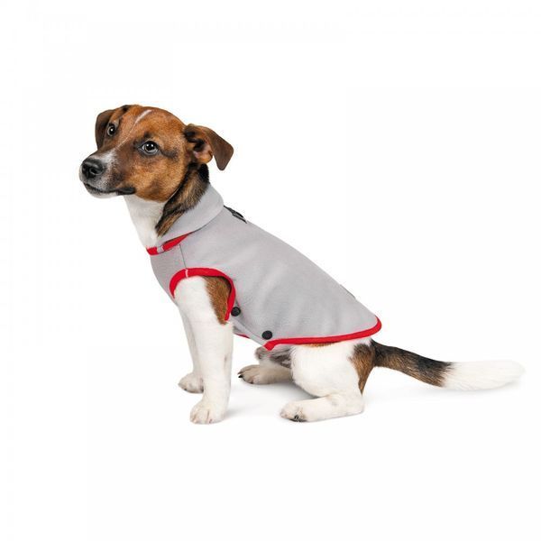 Жилет Pet Fashion Fleecy для собак сірий/червоний М FLEECY сер-кр M***** фото