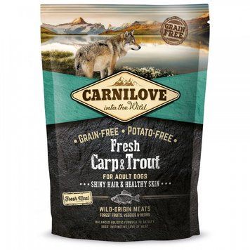Корм сухий Carnilove Fresh Carp and Trout for Adult dogs для дорослих собак усіх порід з коропом та фореллю 1,5 кг 170871/7533***** фото