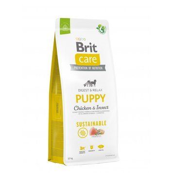 Корм сухий Brit Care Dog Sustainable Puppy для цуценят з куркою та комахами 12 кг 172171 фото