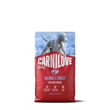 Корм сухий Carnilove Active Salmon & Turkey Large Breed для cобак великих порід лосось та індичка 4 кг 173695 фото