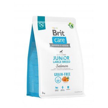 Корм сухий Brit Care Dog Grain-free Junior Large Breed для молодих собак великих порід беззерновий з лососем 3 кг 172200 фото
