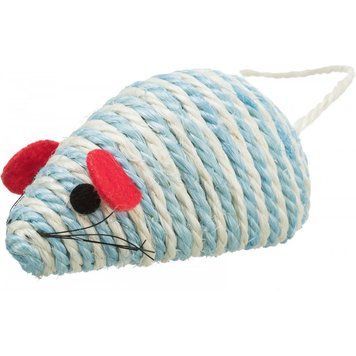 Іграшка Trixie для котів Мишка XXL з брязкальцем сизаль 10 см 4074 фото