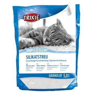 Наповнювач Trixie Simple and Clean для котів сілікагелевий гранули 5 л 4026 фото