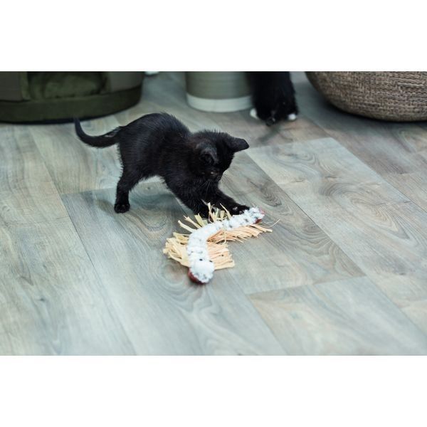 Іграшка Trixie для котів Сороконіжка плюш і рафія 33 см 45596 фото