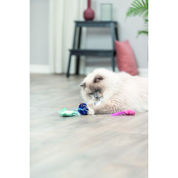 Іграшка Trixie для котів Морські звірі плюш з котячою м ятою 5&ndash;8 см 45553 фото