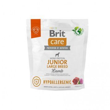 Корм сухий Brit Care Dog Hypoallergenic Junior Large Breed для молодих собах великих порід гіпоалергенний з ягням 1 кг 172217 фото