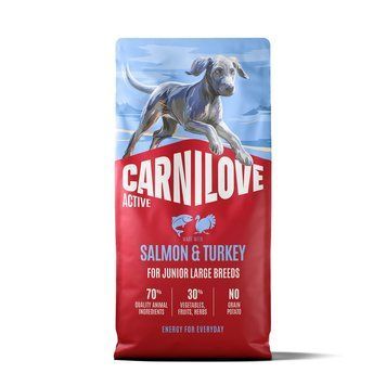 Корм сухий Carnilove Active Salmon & Turkey Junior Large Breed для молодих собак великих порід лосось та індичка 12 кг 173702 фото