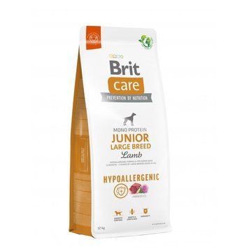 Корм сухий Brit Care Dog Hypoallergenic Junior Large Breed для молодих собак великих порід гіпоалергенний з ягням 12 кг 172219 фото