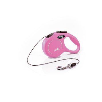 Повідець-рулетка Flexi для котів New Classic Cat трос рожева розмір XS 3 м/ 8 кг Cat PINK Flexi***** фото