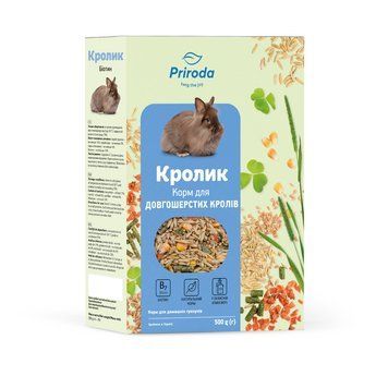 Корм Природа Кролик Біотин для довгошерстих кролів 500 г PR241074 фото