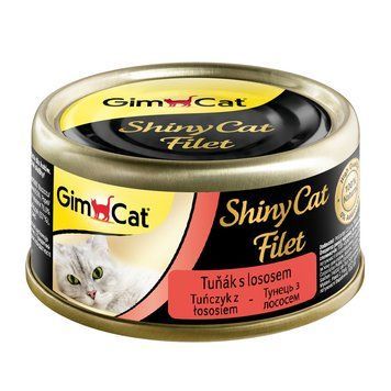 Корм вологий GimCat Shiny Cat Filet для котів з тунцем лососем та рисом 70 г G-414201 фото