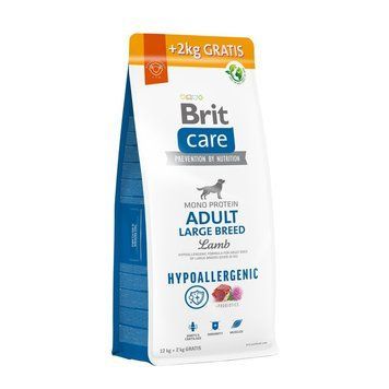 Корм сухий Brit Care Dog Hypoallergenic Adult Large Breed для дорослих собак великих порід гіпоалергенний з ягням 12+2 кг 172664 фото