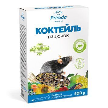 Корм Природа Коктейль Пацючок для пацюків 500 г PR740043 КАРТОН фото