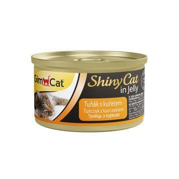 Корм вологий GimCat Shiny Cat для котів з тунцем та куркою в желе 70 г G-413105 /413303 фото