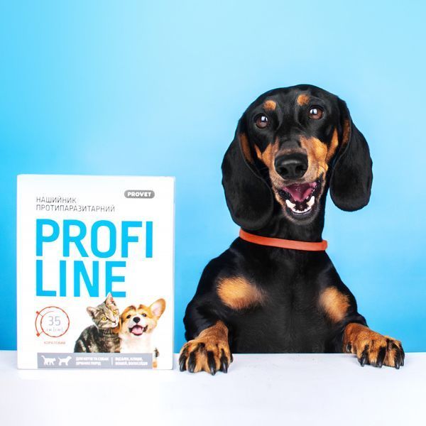 Нашийник Provet PROFILINE для котів та собак інсектоакарицид кораловий 35 см PR243096 фото