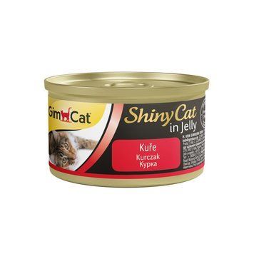 Корм вологий GimCat Shiny Cat для котів з куркою в желе 70 г G-413112 /413310 фото