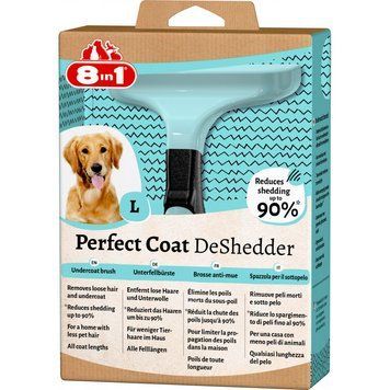 Дешеддер 8in1 Perfect Coat для вичісування собак розмір L 10 см 661617/151821/661509СПЕЦ фото